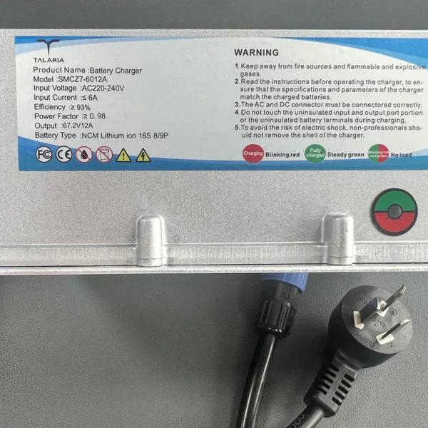 Battery Charger for Talaria Series with Free EU/UK Adapter - Image 2